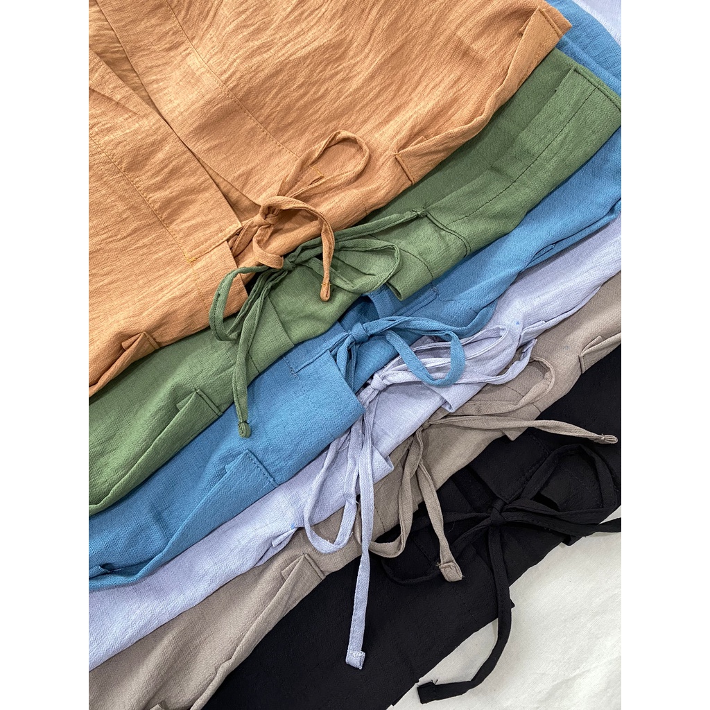 Rasya Cardigan Wanita Outer Linen Crinkle Premium