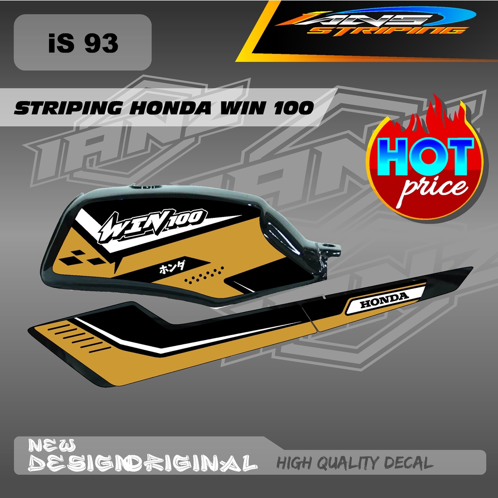 STRIPING NEW WIN100 CUSTOM / STIKER WIN FULL BODY / STIKER WIN BAHAN HOLOGRAM / NON HOLOGRAM IS93