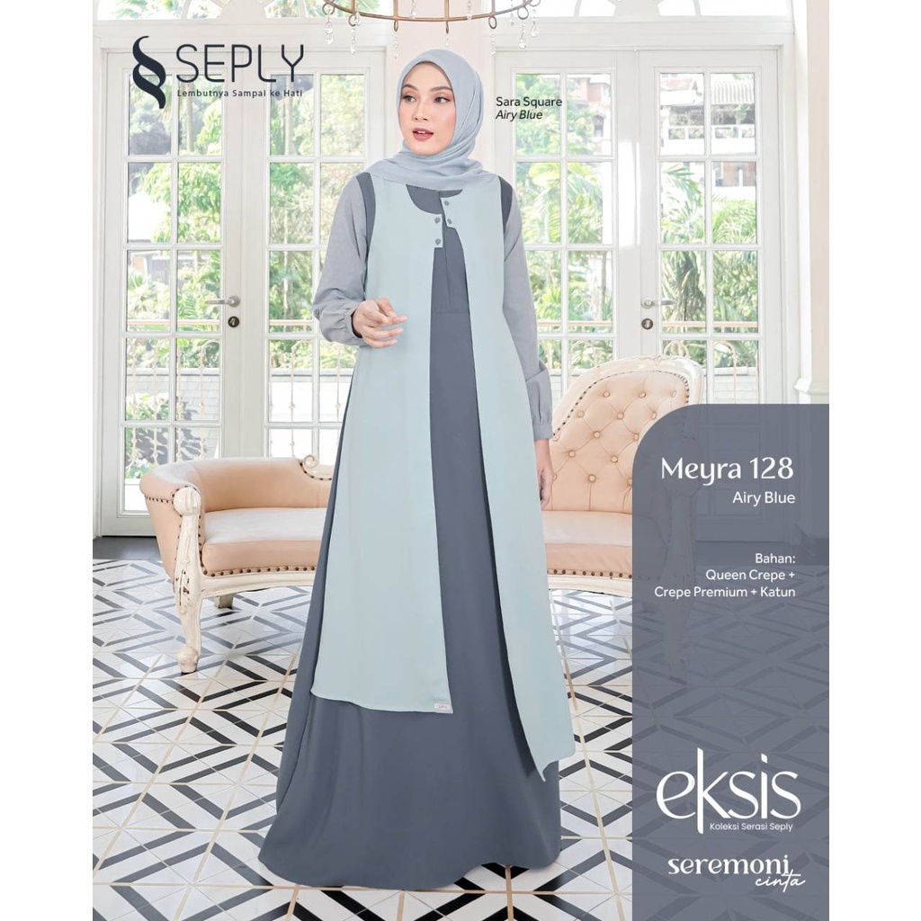 Seply Sarimbit Keluarga / EKSIS-195 Airy Blue / Fashion Muslim 2023