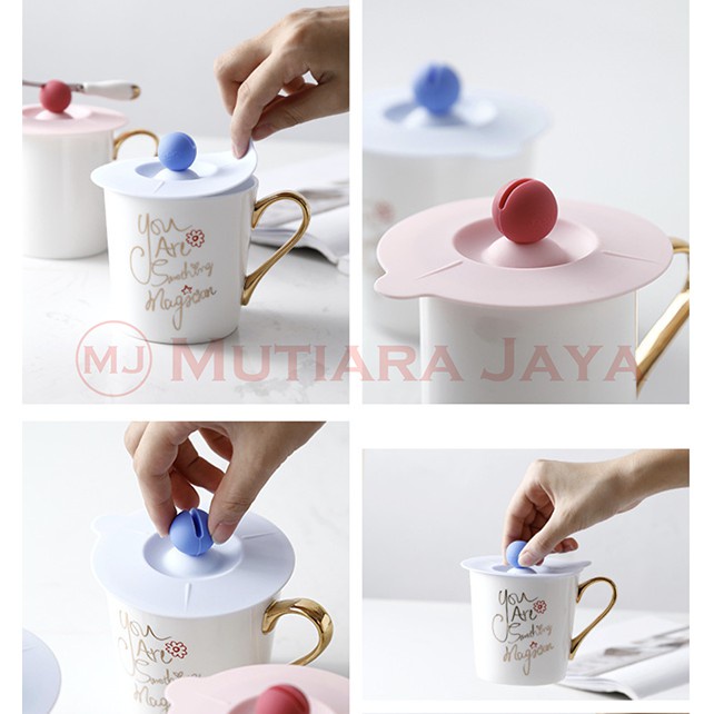PLATO Tutup Gelas Cangkir Silicon Silikon Souvenir Lucu / Plato tutup gelas dan cangkir / tutup gela