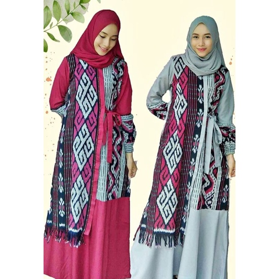 Gamis Tenun Kombinasi Mix Toyobo