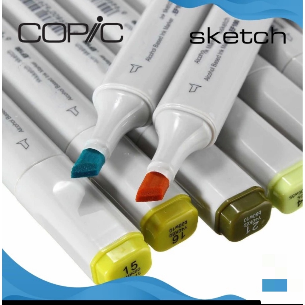 

copic sketch marker alkohol base satuan dual tip chisel & fine tip