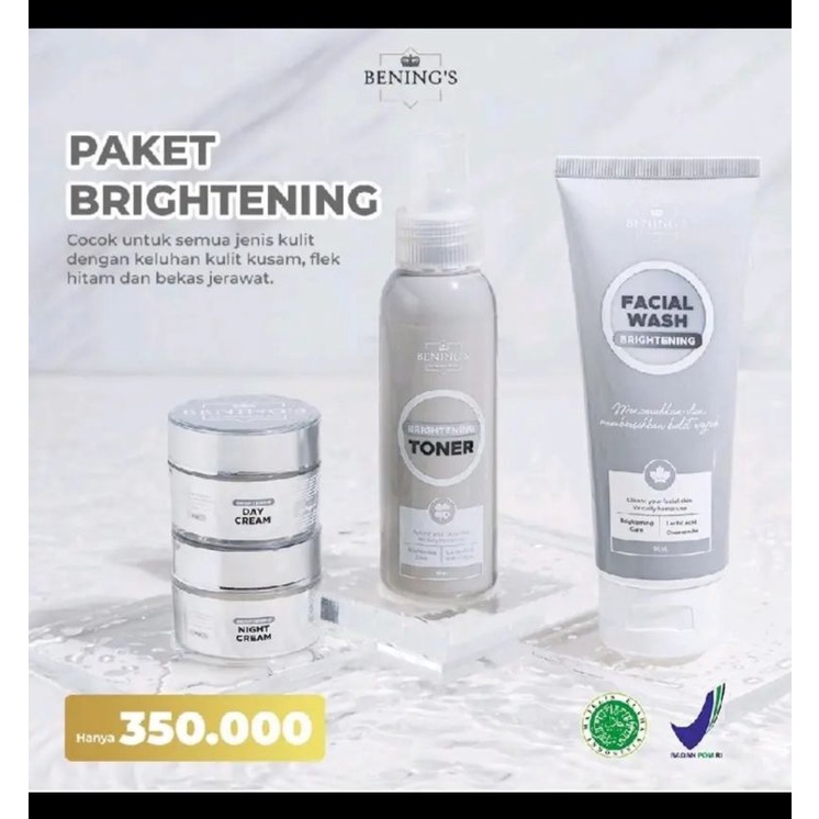 SKINCARE BENING'S, BENING'S SKINCARE, PAKET BENING SKINCARE