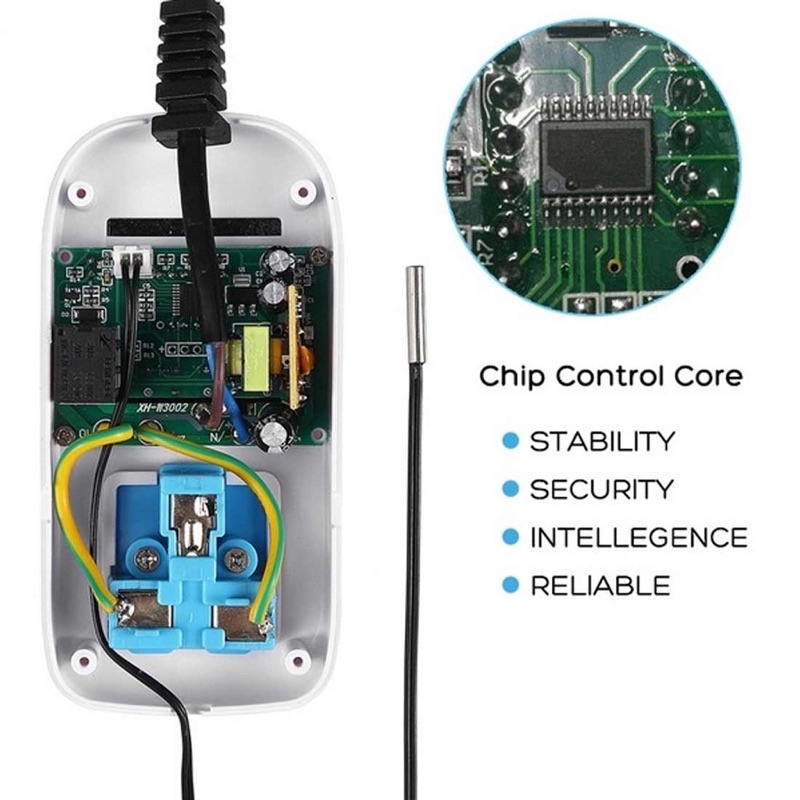 Temperature Controller, Thermostat with Switch, Stop Kontak, XK-W2001