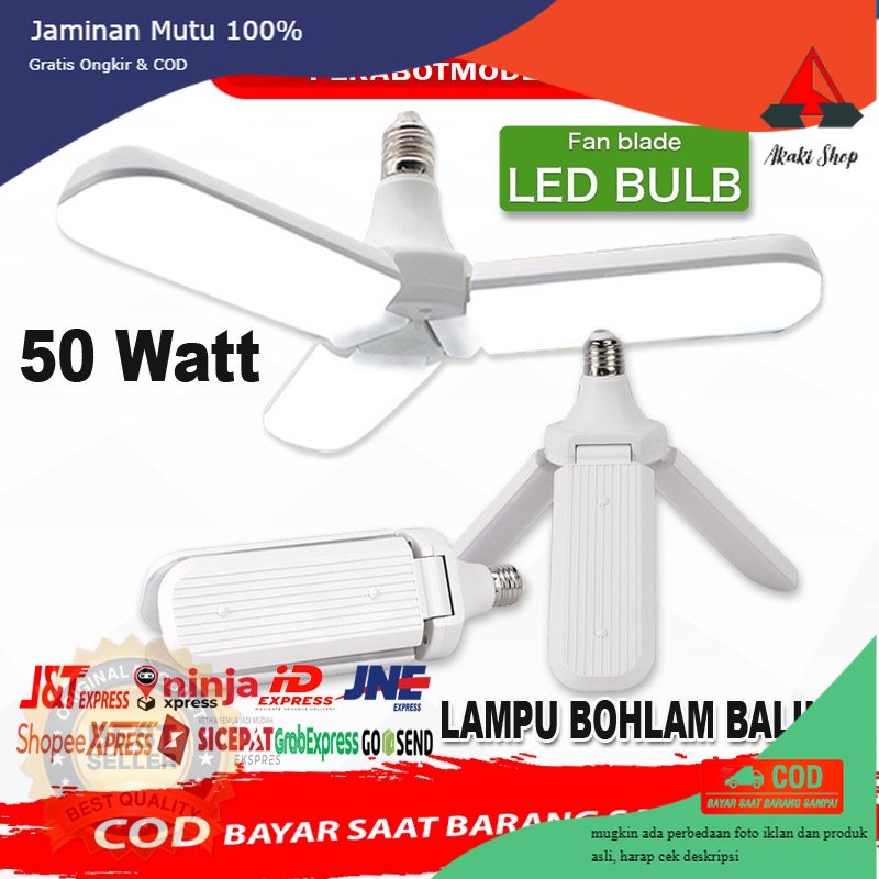 Lampu Bohlam LED 50 Watt - Lampu Bohlam LED Bentuk Kipas 3 Baling
