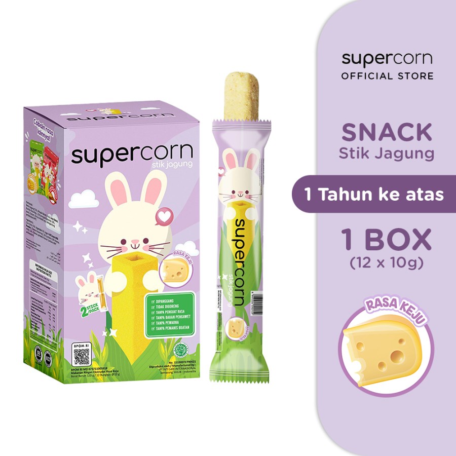 

Supercorn Stick Jagung Rasa Keju 10gr - 1 Box