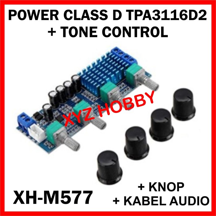 Ampli Xh-M577 Tpa3116D2 Power Class D + Tone Control Stereo Tpa3116 3116 577
