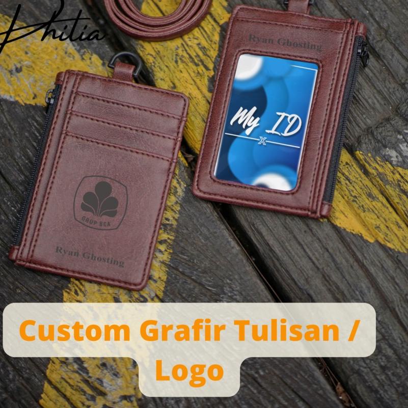 

Special Name Tag ID card Kulit Custom Grafir Tulisan Logo Lanyard ID Card Kulit ID Card Holder Gantungan ID Card Name Tag Kalung Kalung ID Card Meluwe
