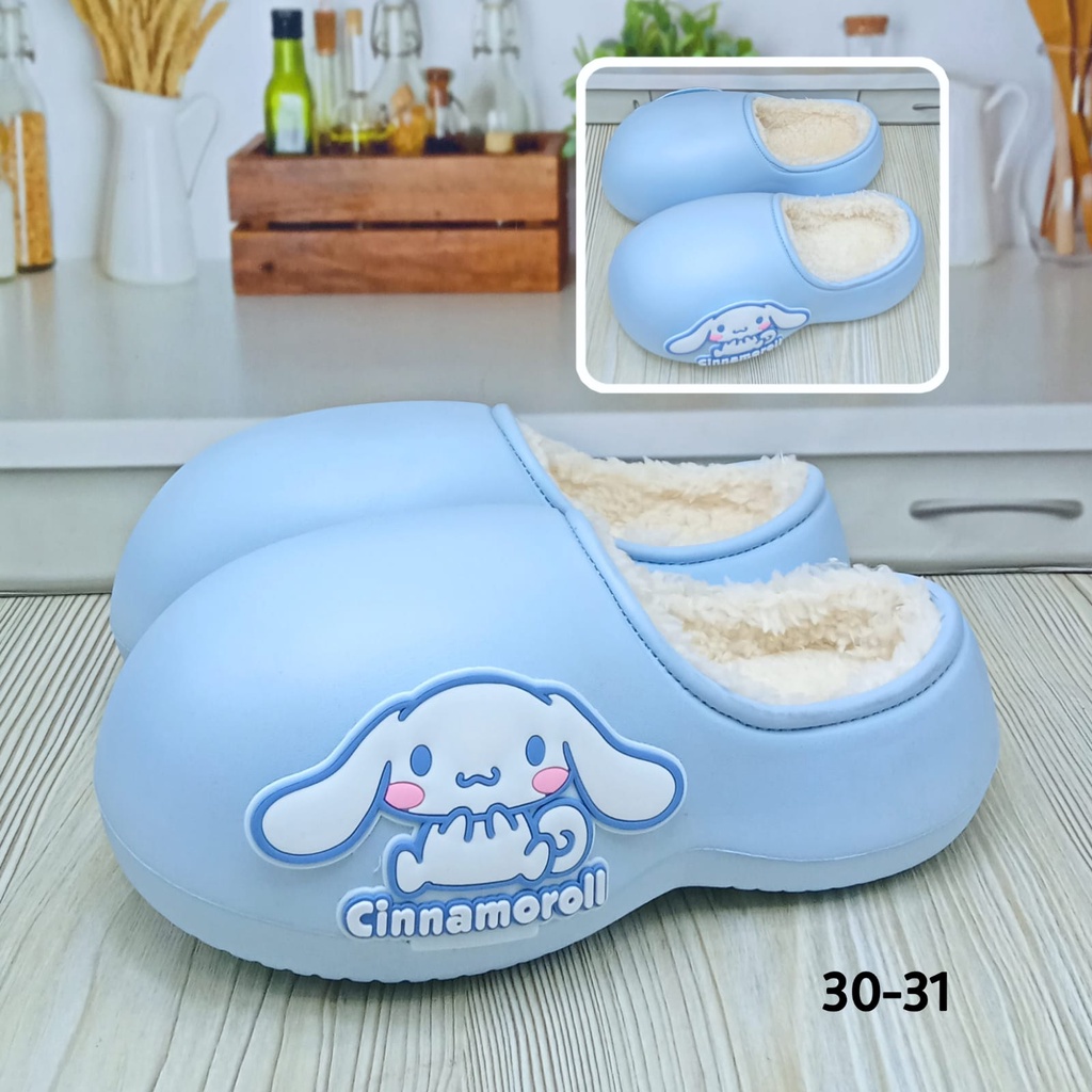 Sandal Kamar Anak Cinnamoroll / Sandal Bulu Cinnamoroll