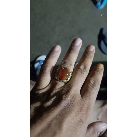 cincin akik batu kecubung madu