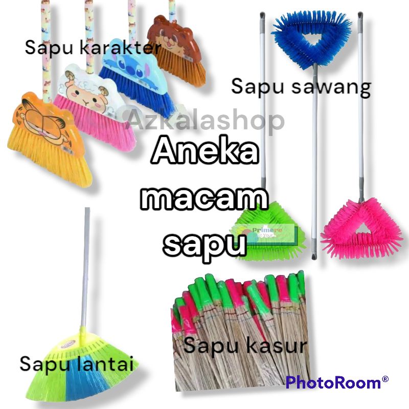 aneka sapu / sapu sawang / sapu lidi / sapu karakter / sapu lantai / aneka macam sapu