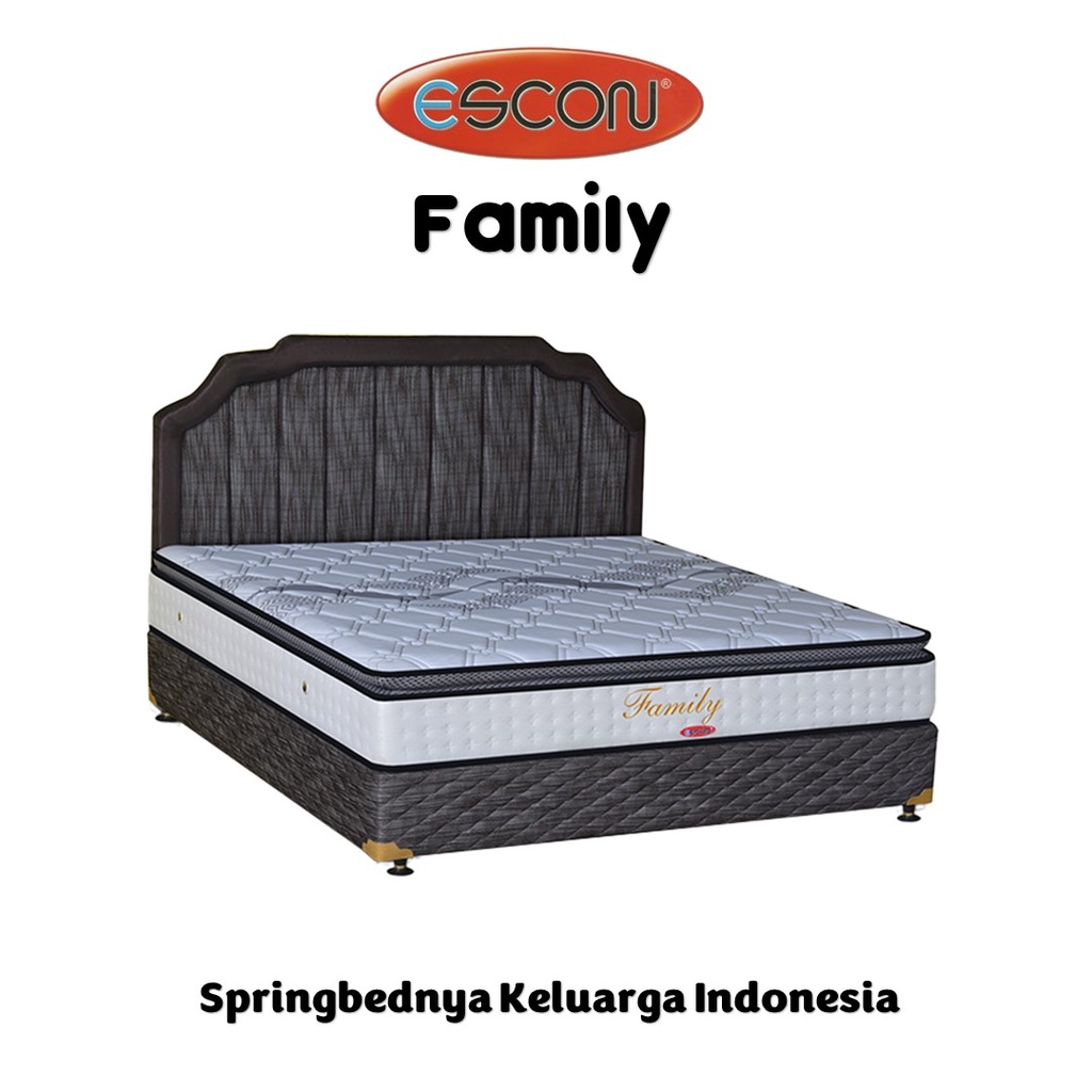Jual Kasur Spring Bed Full Set ESCON Family Putih FREE BANTAL Shopee Indonesia
