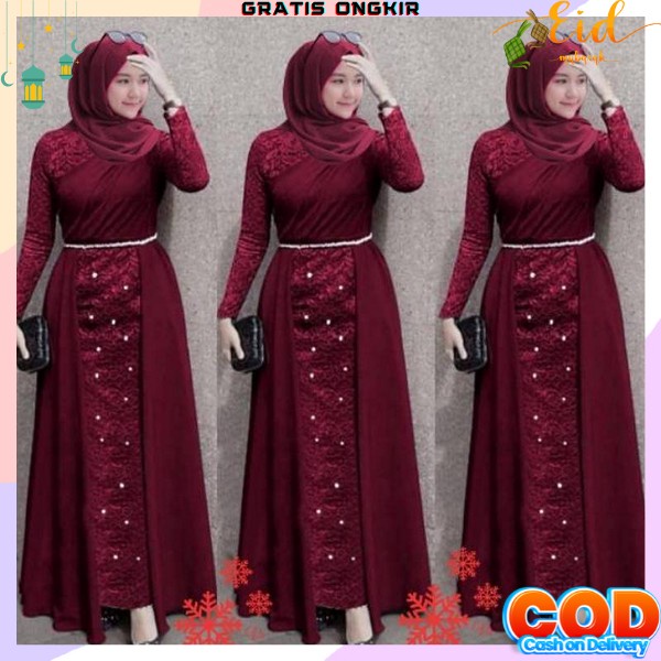 Gmis Cewek Remasja Bresmet Gaun Pesta Kondangan Dress Wnita Bridesmaids Dres Cewek Remaja Dreas Gham