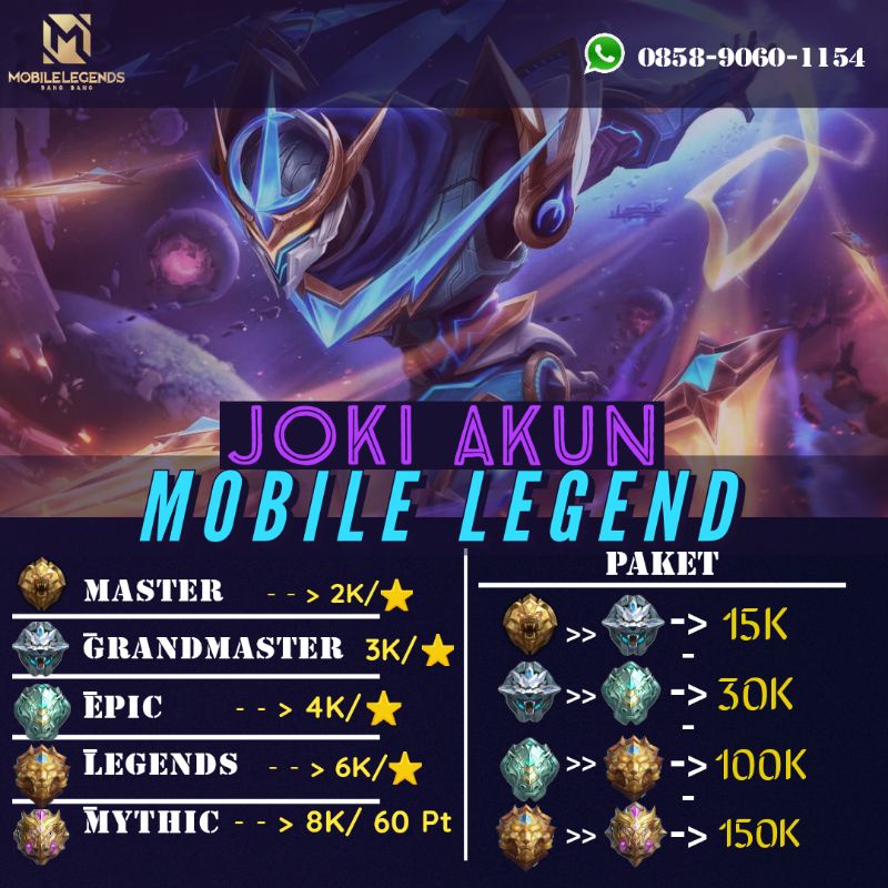 [ HEMAT!! ] Paket Jasa Joki Akun Mobile Legends Termurah