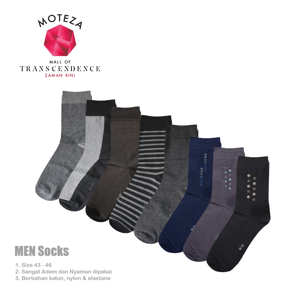 Moteza Kaos Kaki Pria Kantor Kerja Formal / Men Socks - PREMIUM Size 39-42 / 43-46