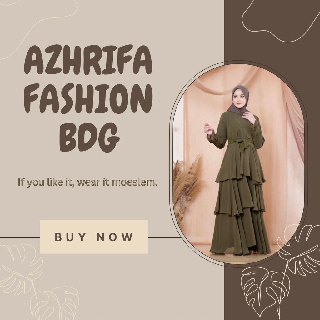 (Promo) Fashion Dress Muslim Wanita Gamis Kenza Long Dress Grosir Populer Muslimah