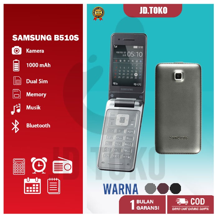 HP Samsung Lipat B510s Dual Sim Garansi Toko 1 Bulan