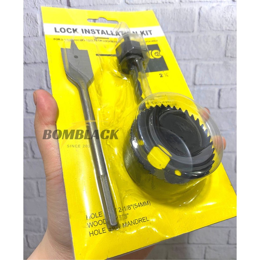 Mata Bor Kipas Hole Saw Mandrel Pilot Drill Perkakas Kunci Pintu Door