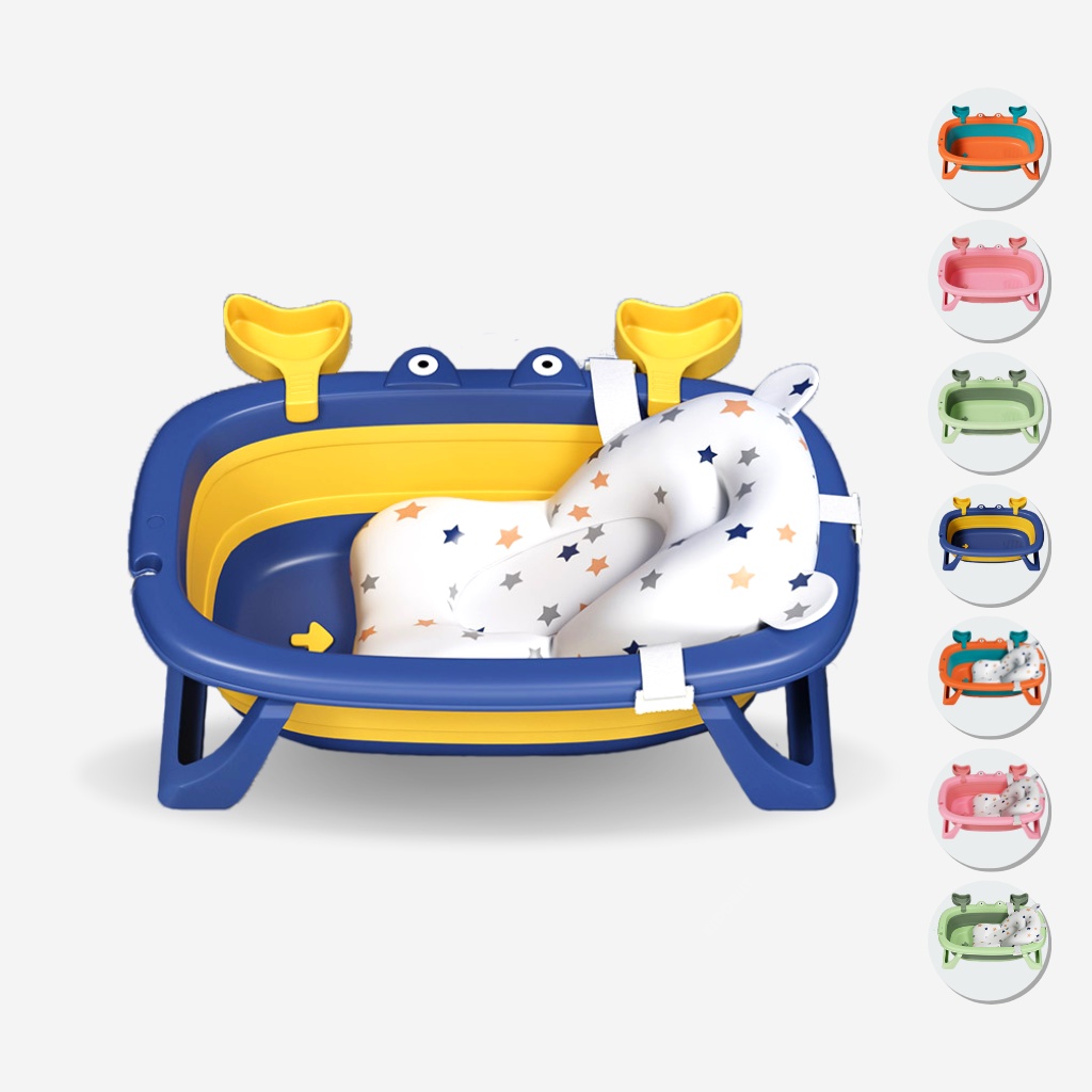 KIDDAILY Bak Mandi Bayi Baby Bathtub Kolam Mandi Bayi Portable Bak Mandi Lipat