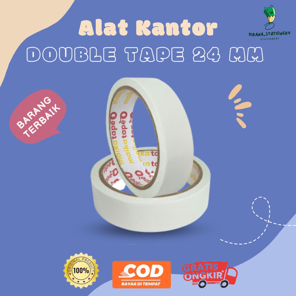 

ISOLASI DOUBLE TAPE MAIKATAPE 24MM