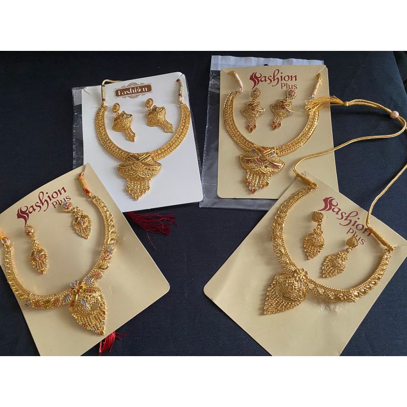kalung Dubai /kalung india emas/perhaisan india/kalung set india