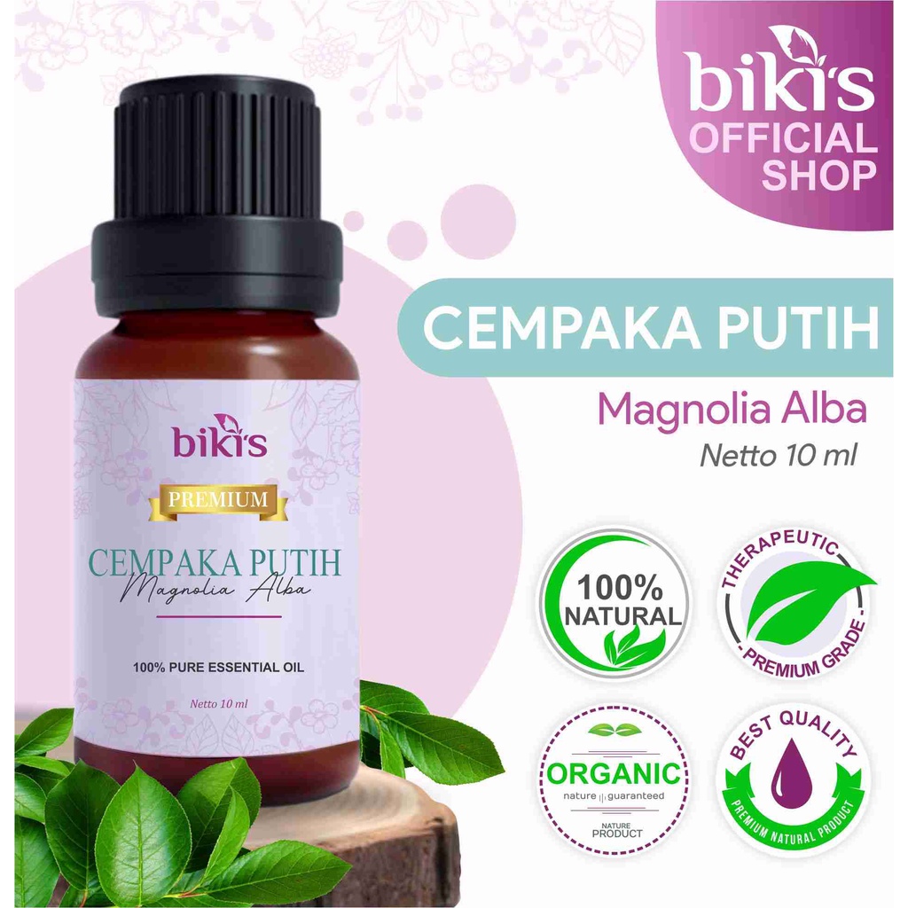 ESSENTIAL OIL THERAPEUTIC GRADE CEMPAKA PUTIH Magnolia Alba BY : BIKI'S - Essential Oil - 100% Pure 