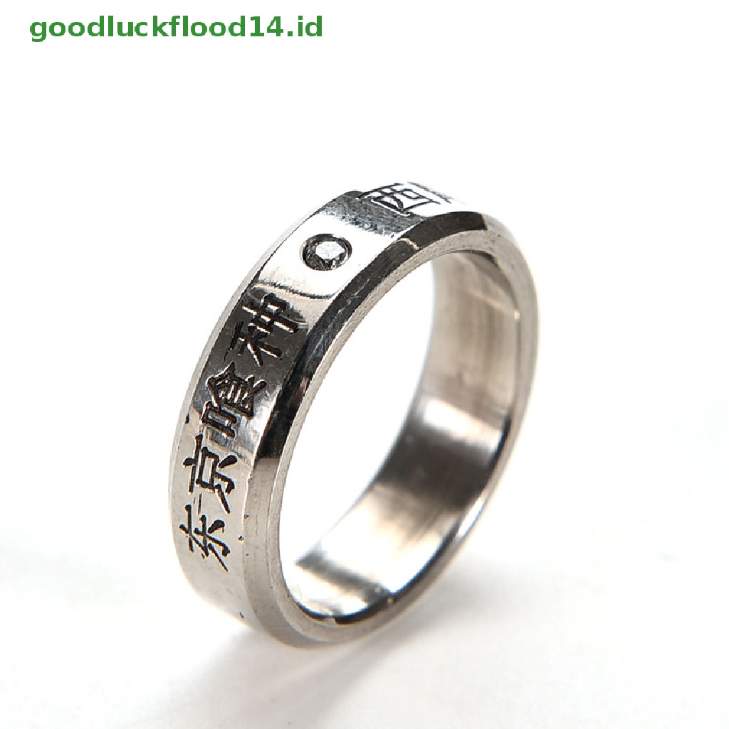 [GOOGFOUR] 1pcs Cosplay Anime Untuk Tokyo ghoul Ken Kaneki Titanium steel ring rings [TOP]