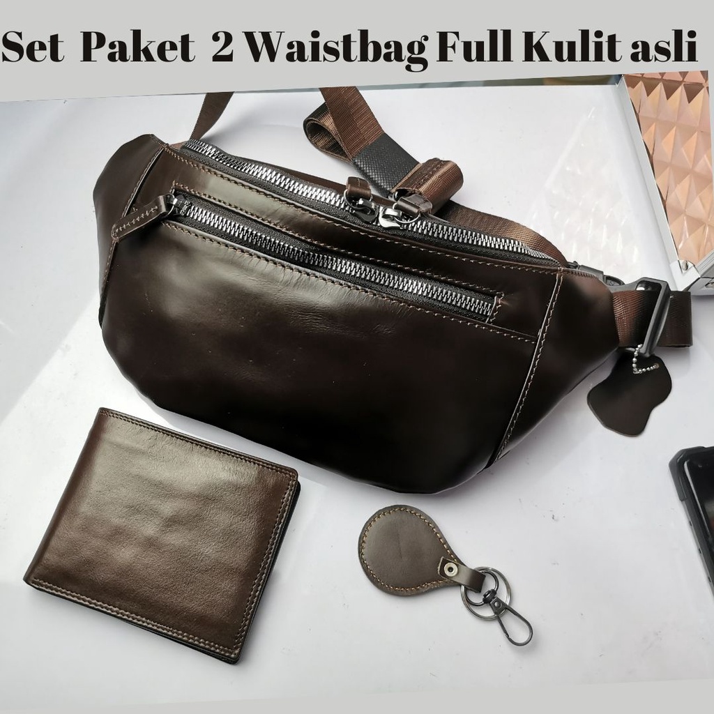 Cedro Leather Tas kulit Asli 3 in 1 ORiginal