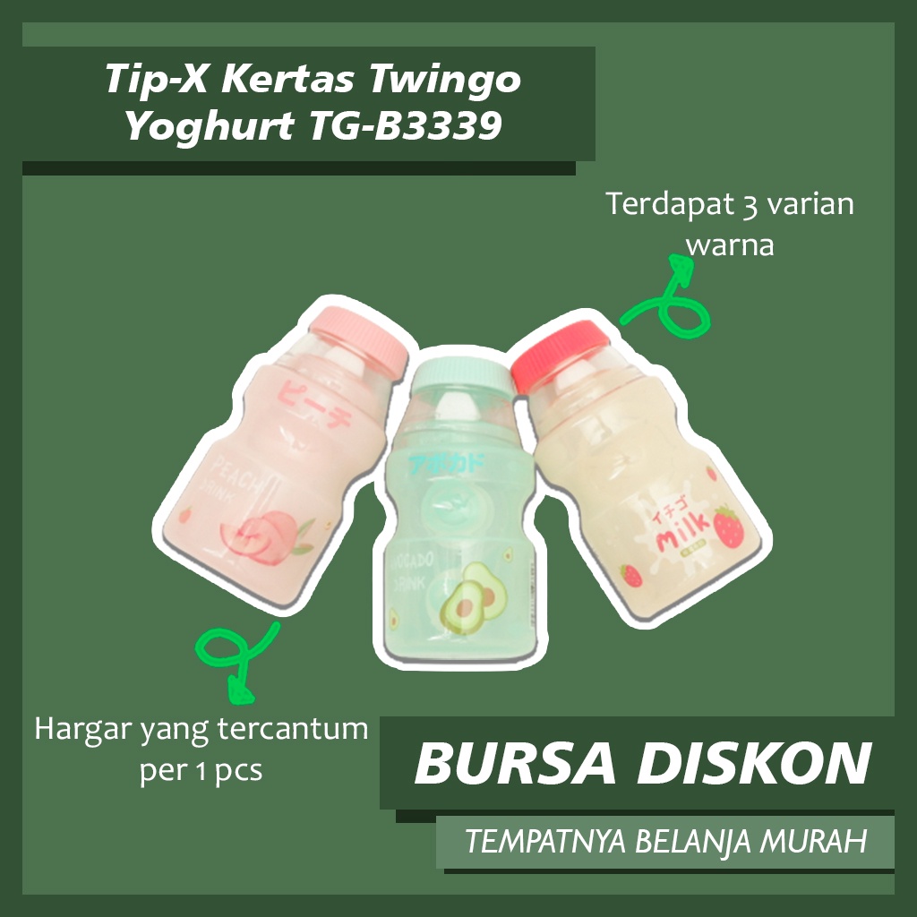 

Tipe X Twingo Yogurt TG - B3339 Correction Tape Tip-x Kertas Peghapus