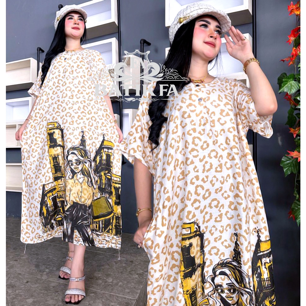 DASTER RAYON JUMBO EMBLEM BIG SIZE XXL | DASTER RAYON NON RUFLE BATIK WANITA  | DASTER KEKINIAN BUSUI KANCING DEPAN MURAH