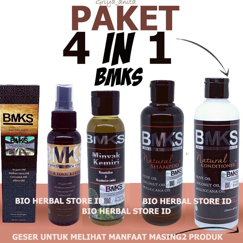 ORIGINAL Shampo BMKS PAKET 4 in 1 Penumbuh Rambut Maksimal