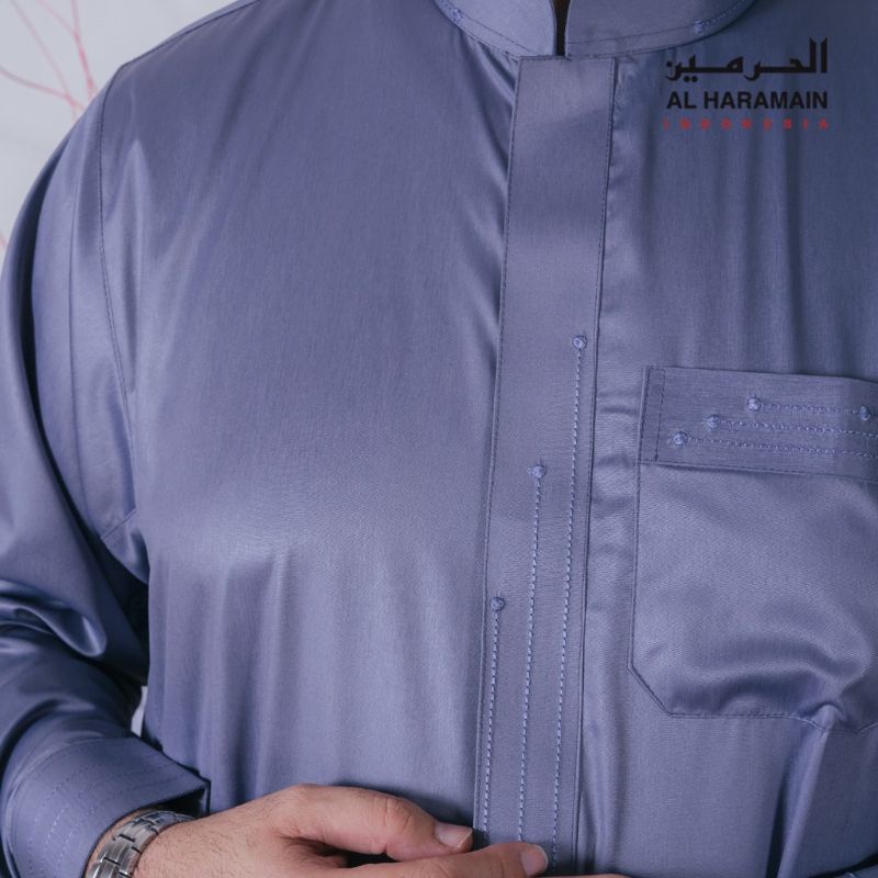 Jubah Pria Al Haramain Polyester Bordir Manset Zipper (62)