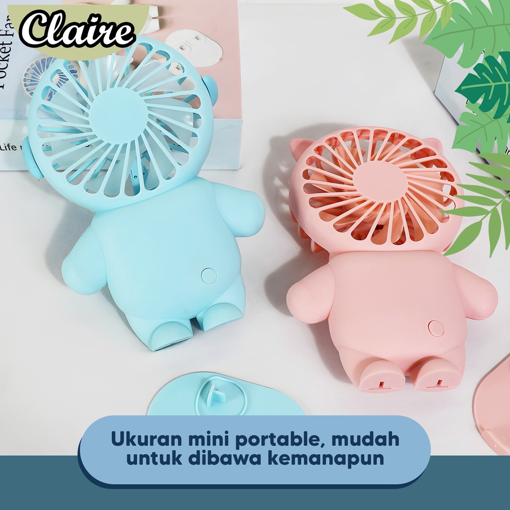 K9 Mini Hand Fan Boneka / Kipas Duduk Boneka /  Kipas Minimalis