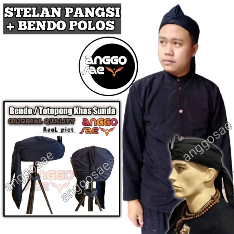 pangsi setelan baju pangsi BSY set pangsi plus iket kepala anggosae