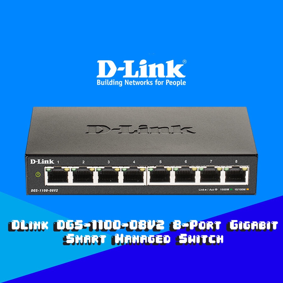 DLink DGS-1100-08V2 8-Port Gigabit Smart Managed Switch