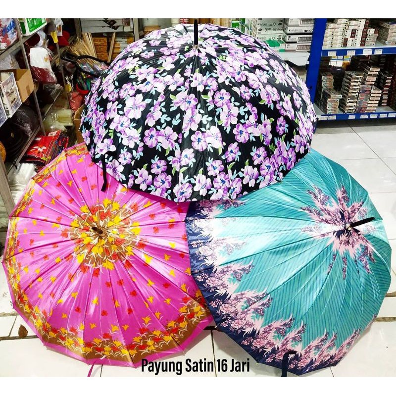 Payung Satin 16 Jari