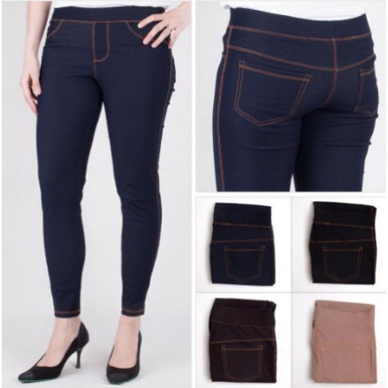 LEGGING JEGGING JEANS DENIM POLOS UKURAN STANDART DAN JUMBO NO JAHITAN LUAR  ( POLOS ) /  L/XL DAN XXL  BISA  BAYAR DI RUMAH ( COD )