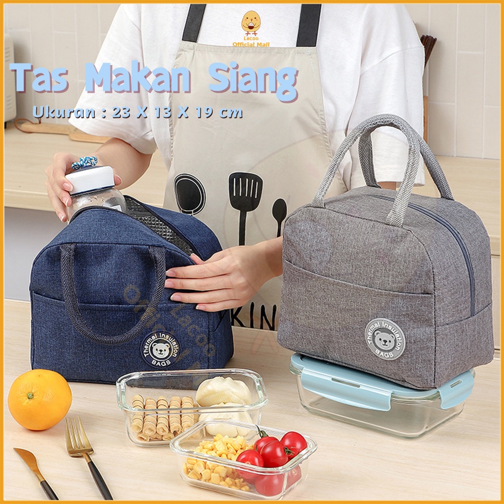 Lacoo Tas bekal makanan Lunch bag serbaguna Cooler makanan Tas lunch box karakter import