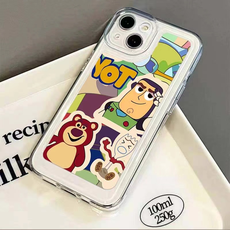 IPHONE Casing Ponsel Lembut Lucu Kompatibel Untuk Casing Iphone14 13 12 11 Pro XS Max X XR 7 8 6S Plus Silcone Shockproof Transparan TPU Cover