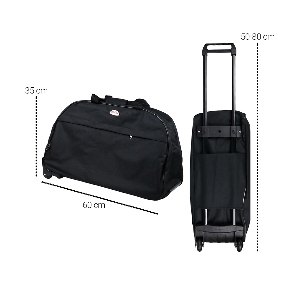 Tas Koper Duffel Dengan Dorongan Trolley Traveling Bag