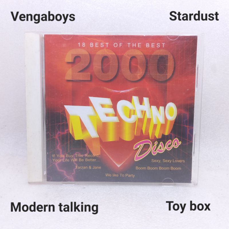 Kaset CD Techno disco 18 best 2000 kompilasi barat