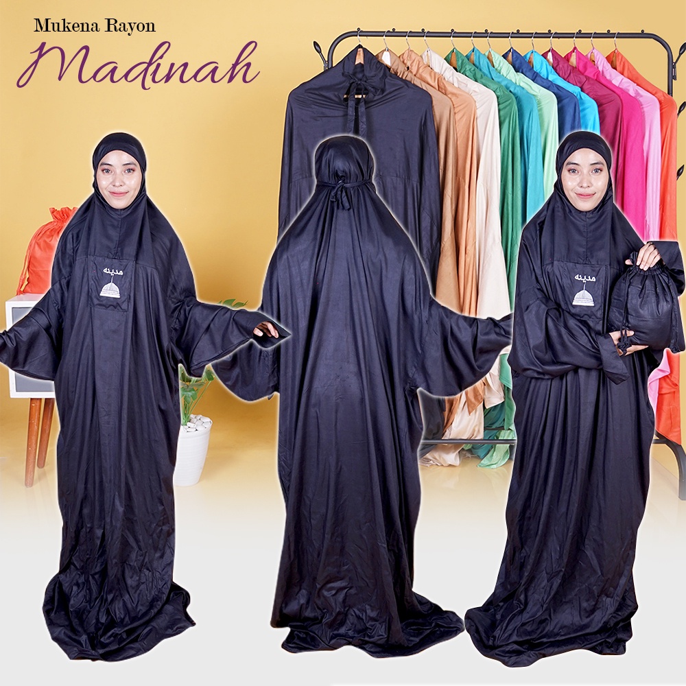 Mukena Terusan Madinah Mukena Terusan Bordir Madinah Mukena Hadramaut Jumbo Bordir Madinah ZMT09 Bahan Rayon Premium Super Halus Cocok Untuk Kado