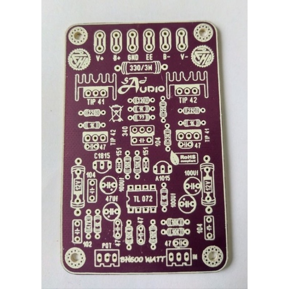 PCB Driver amplifier BH 600 Watt Kit Power amplifier 600 Watt supplay maksimal 60Vac