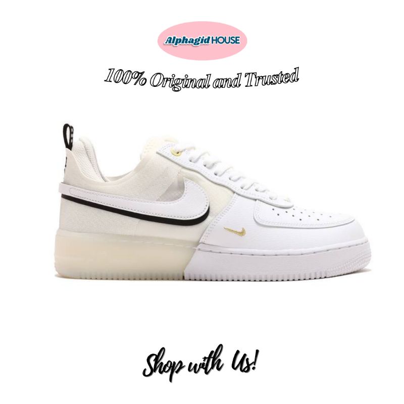 Nike Air Force 1 React White Sail Coconut Milk Mens-100%Original Resmi