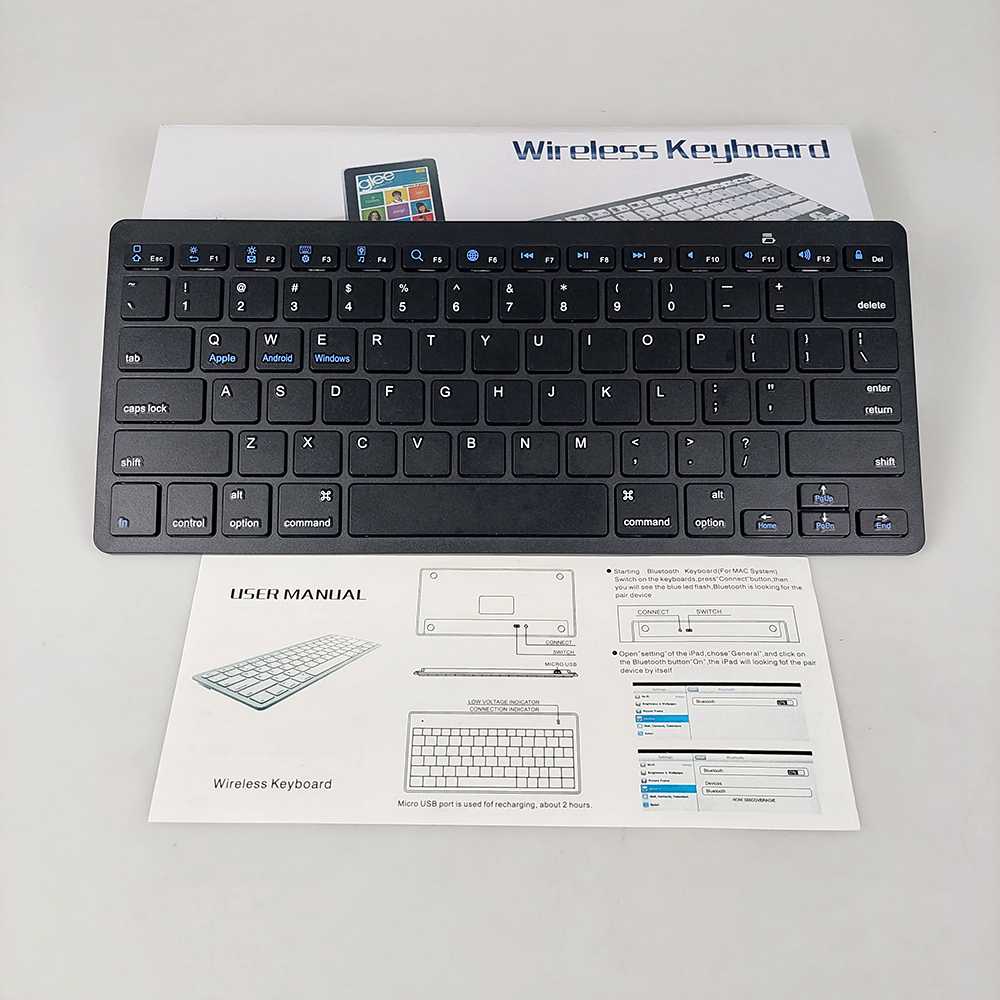 Keyboard Wireless Portable - Keyboard Mini Wireless - Keyboard Bluetooth Portable - Keyboard Laptop Kantor / Sekolah / Kuliah