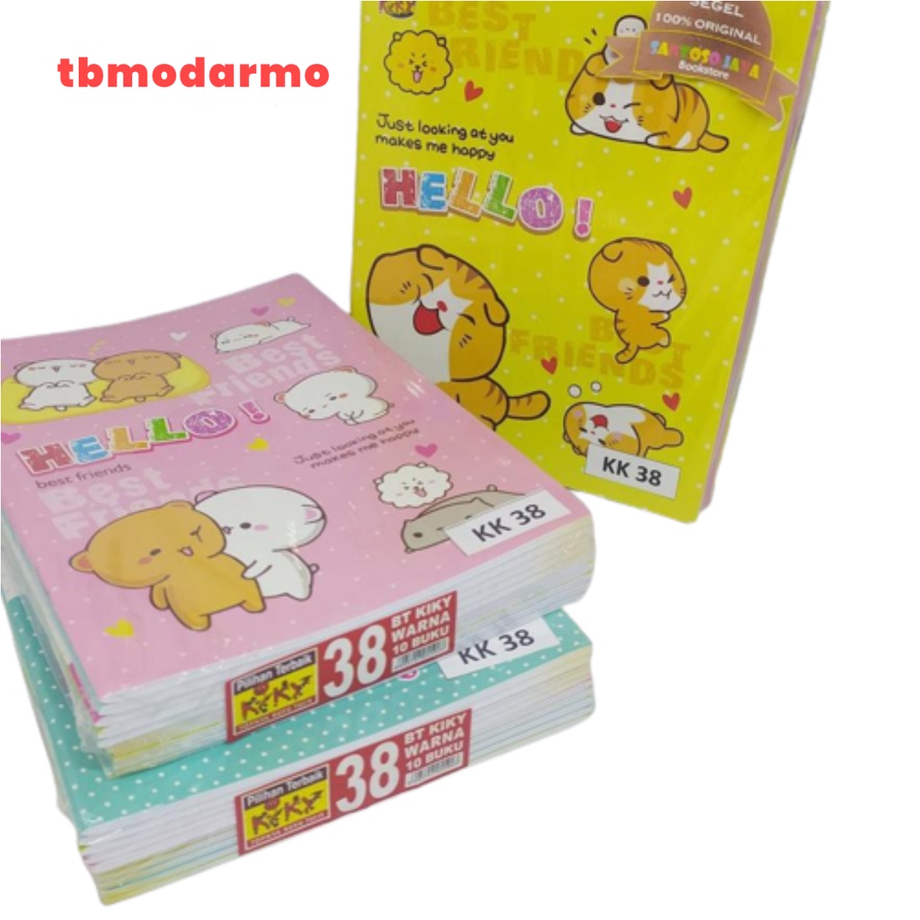 

Buku Tulis Kiky Garis Warna 38 Lembar - Per Pack