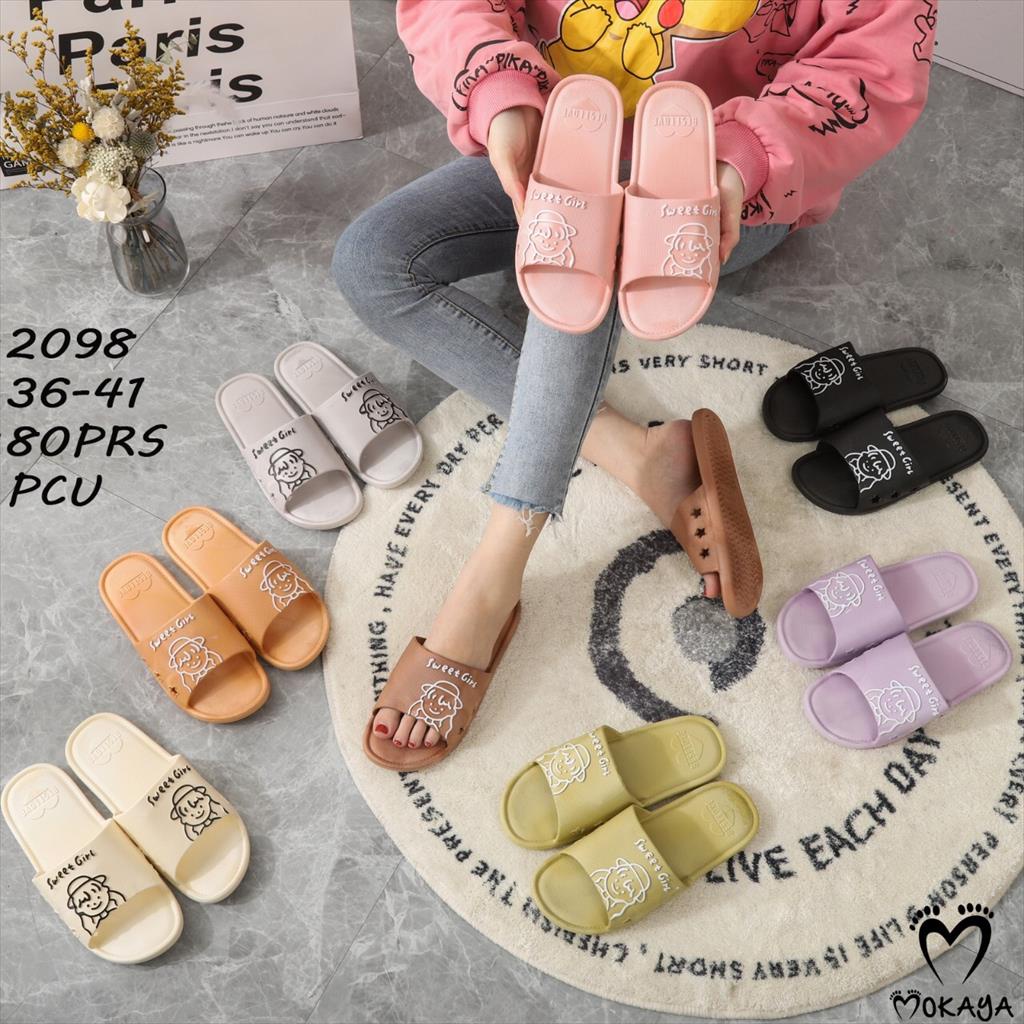 Sandal Slop Rumah Jelly Korea Wanita Motif Anak Cewek Sweet Girl Timbul Super Empuk Cute Pretty Kekinian Import Mokaya / Size 36-41 (2098)