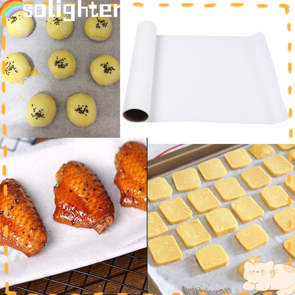 Solighter 1 Rool 11.8 &quot;Greaseproof Baking Paper Baking Tray Alas Loyang Kue Suhu Tinggi Parchment