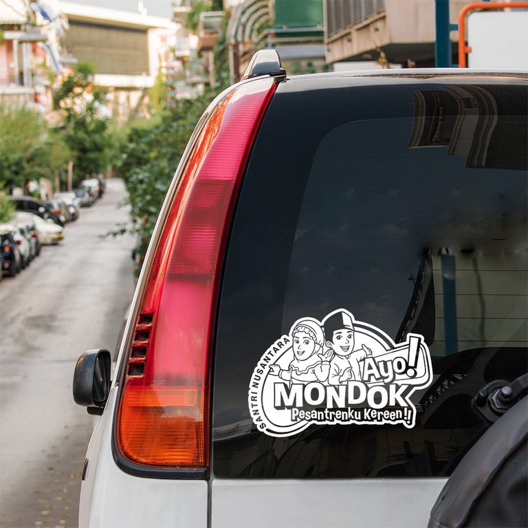 Cutting Stiker Ayo Mondok Variasi Motor Mobil Sticker Dakwah Edmus Timbul Keren Nyala Dasbor Spakbor Visor Body Kaca Helm Laptop Hologram Reflective Tahan Air Bodi Setiker Bodi Samping Nama Scoopy Vario Beat Nmax Pcx Vespa Aesthetic Pickup Windshield