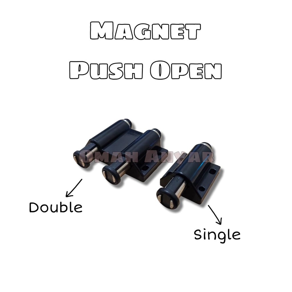 Magnet Push Open Single Double Lemari Kaca Buffet TV Huben MS MD